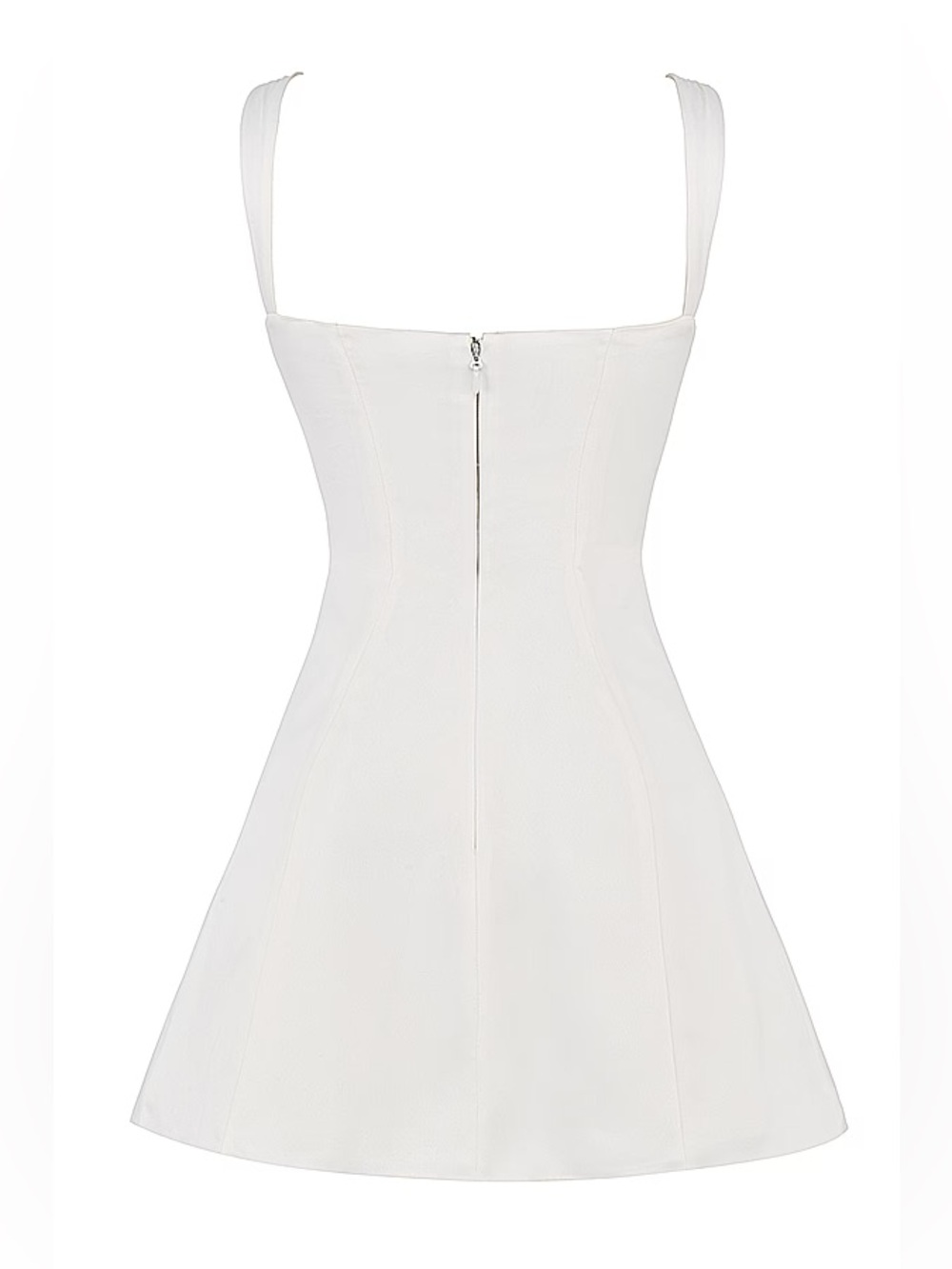 House of CB Adriana Ivory  Satin And Lace Mini Dress. Size Large. - Picture 9 of 16